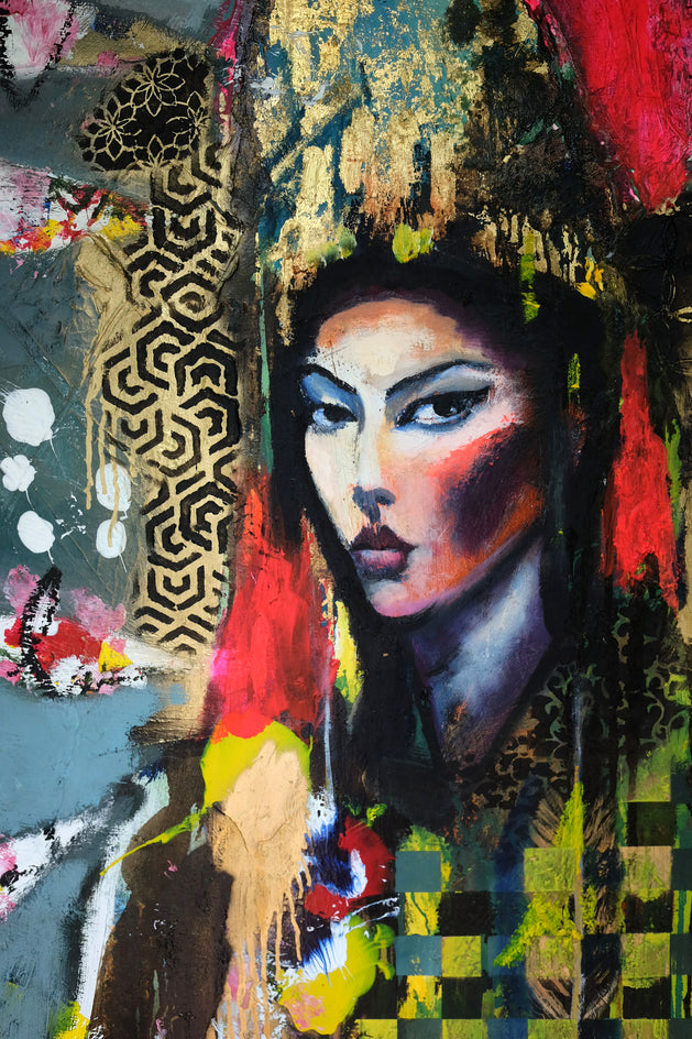 Headdress and Halo by Scott Dykema |  Closeup View of Artwork 