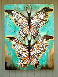 Original art for sale at UGallery.com | In Flight Together by Scott Dykema | $3,575 | mixed media artwork | 40' h x 30' w | thumbnail 2