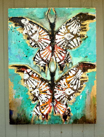 In Flight Together by Scott Dykema |  Side View of Artwork 