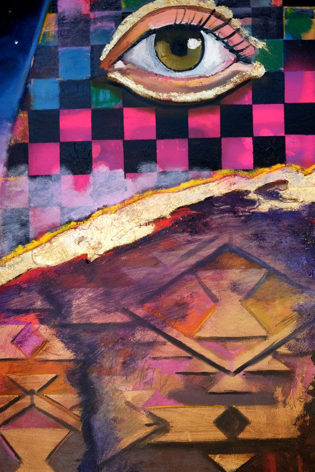 Moonlit Travel by Scott Dykema |  Side View of Artwork 