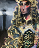Original art for sale at UGallery.com | Queen of the Sea by Scott Dykema | $4,400 | mixed media artwork | 48' h x 36' w | thumbnail 2