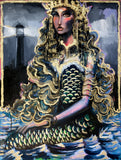 Original art for sale at UGallery.com | Queen of the Sea by Scott Dykema | $4,400 | mixed media artwork | 48' h x 36' w | thumbnail 1