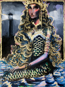 mixed media artwork by Scott Dykema titled Queen of the Sea