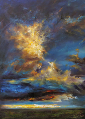 Original art for sale at UGallery.com | Aurora’s Kiss by Shadi Shokoohi | $7,950 | acrylic painting | 47.24' h x 31.5' w