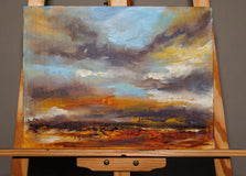 Original art for sale at UGallery.com | Autumn's Embrace by Shadi Shokoohi | $775 | acrylic painting | 12' h x 16' w | thumbnail 3