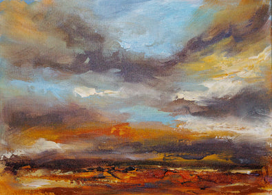 acrylic painting by Shadi Shokoohi titled Autumn's Embrace