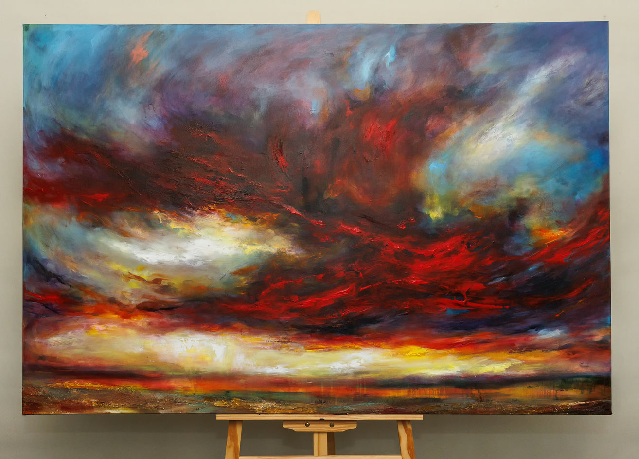 Crimson Shadows by Shadi Shokoohi |  Context View of Artwork 