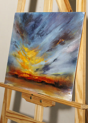 Golden Reverie by Shadi Shokoohi |  Side View of Artwork 