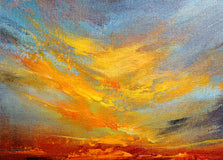 Original art for sale at UGallery.com | Golden Reverie by Shadi Shokoohi | $775 | acrylic painting | 12' h x 16' w | thumbnail 4