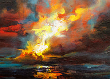 Original art for sale at UGallery.com | Whispers of Light by Shadi Shokoohi | $4,500 | acrylic painting | 27.6' h x 27.6' w | thumbnail 4