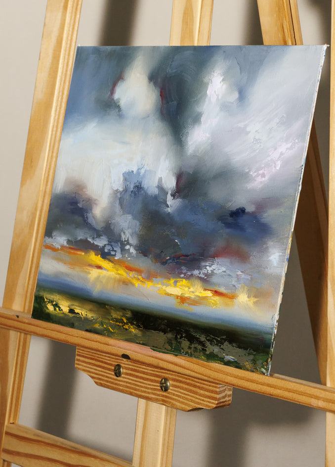 Before the Rain by Shadi Shokoohi |  Side View of Artwork 