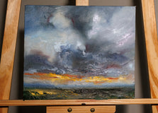 Original art for sale at UGallery.com | Before the Rain by Shadi Shokoohi | $700 | oil painting | 10' h x 12' w | thumbnail 3