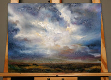 Original art for sale at UGallery.com | Skyward Dream by Shadi Shokoohi | $775 | oil painting | 12' h x 16' w | thumbnail 3