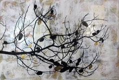 Original art for sale at UGallery.com | Forest Wilderness by Shannon Amidon | $2,000 | encaustic artwork | 24' h x 36' w | thumbnail 1