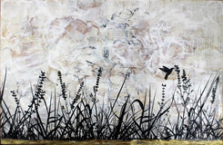 Original art for sale at UGallery.com | Sunday Morning by Shannon Amidon | $1,625 | encaustic artwork | 24' h x 36' w | thumbnail 1