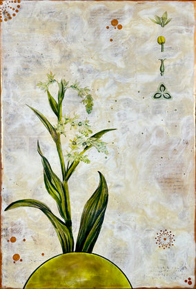 Original art for sale at UGallery.com | False Hellebore by Shannon Amidon | $3,000 | mixed media artwork | 36' h x 24' w