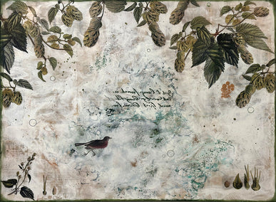 mixed media artwork by Shannon Amidon titled Hops