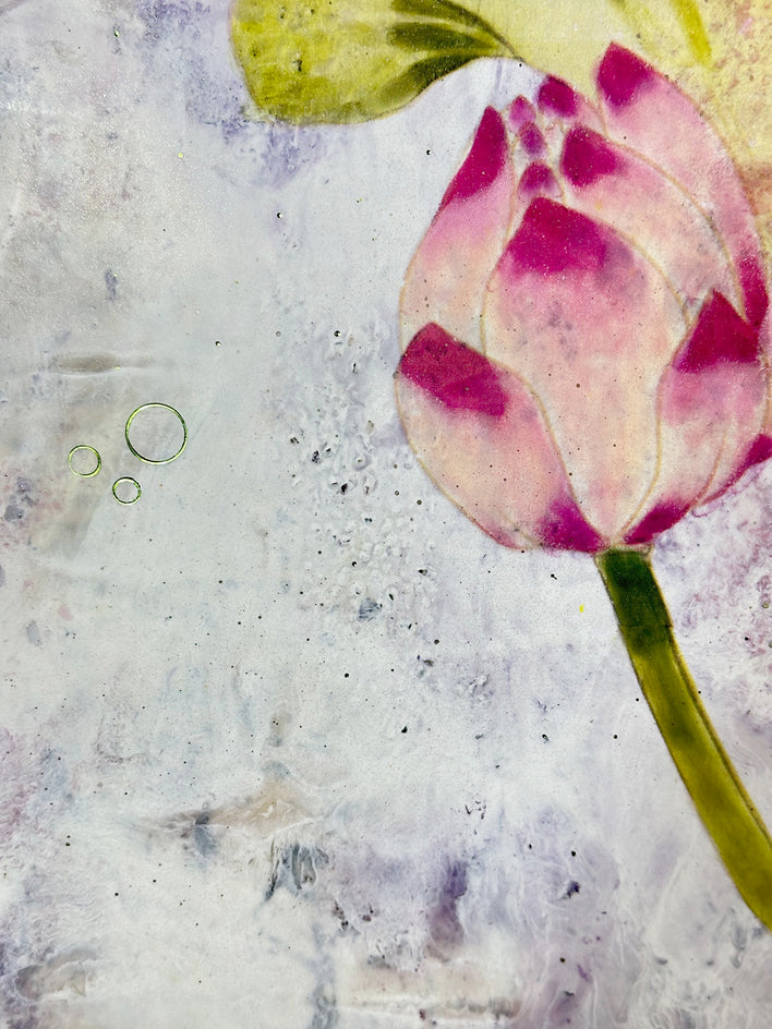 Lotus Moon by Shannon Amidon |  Closeup View of Artwork 