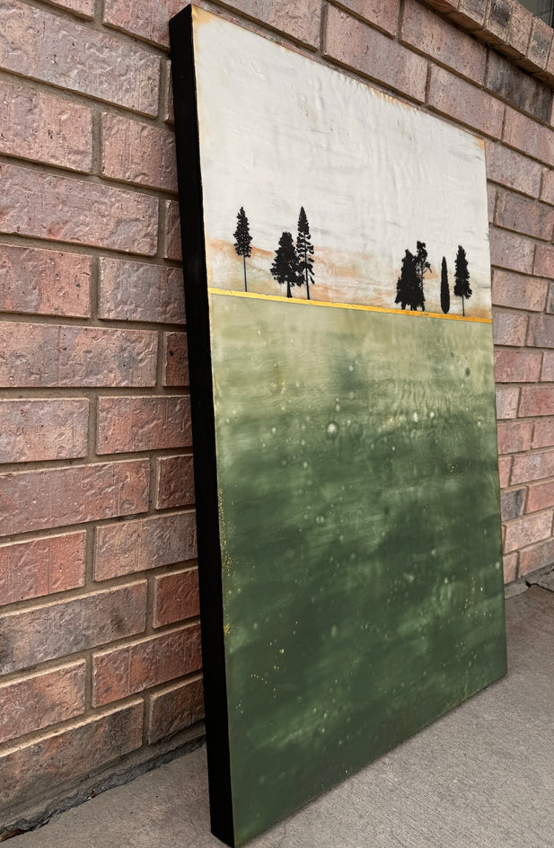 Forest Calm by Shari Lyon |  Side View of Artwork 