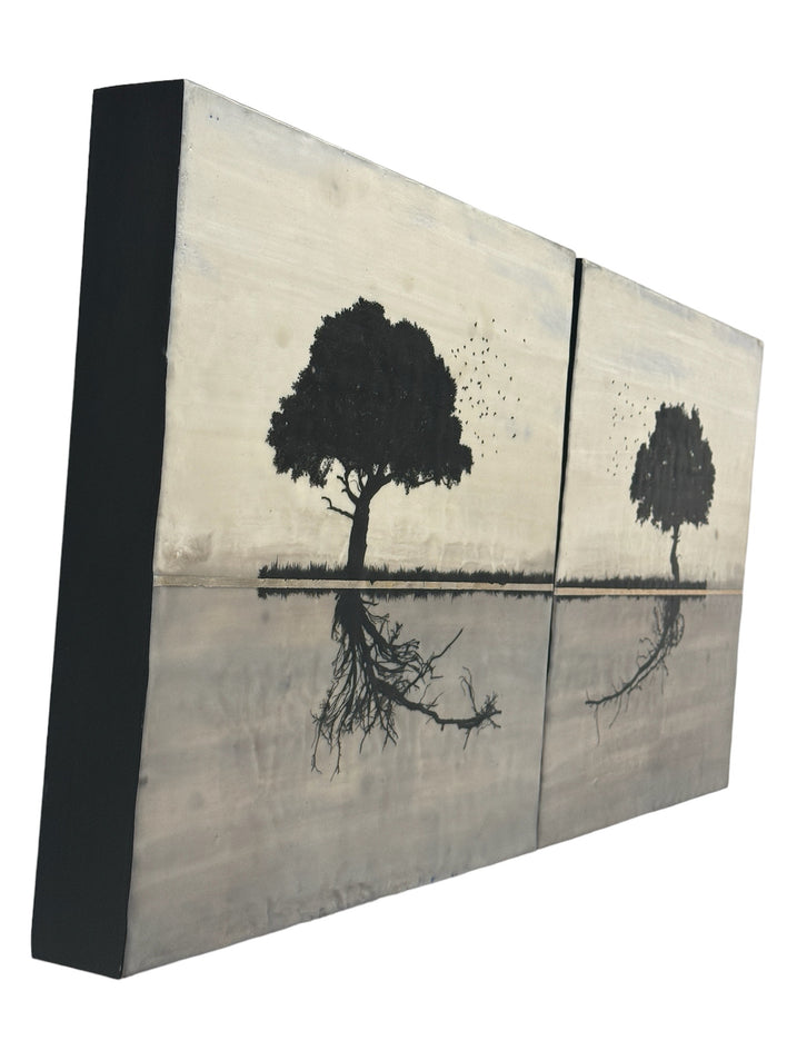 Raggiungendoti by Shari Lyon |  Side View of Artwork 