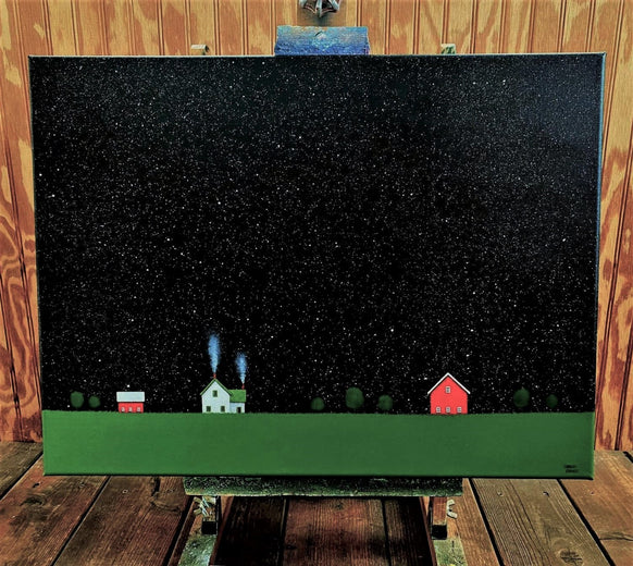 Under a Starry Night Sky by Sharon France |  Context View of Artwork 
