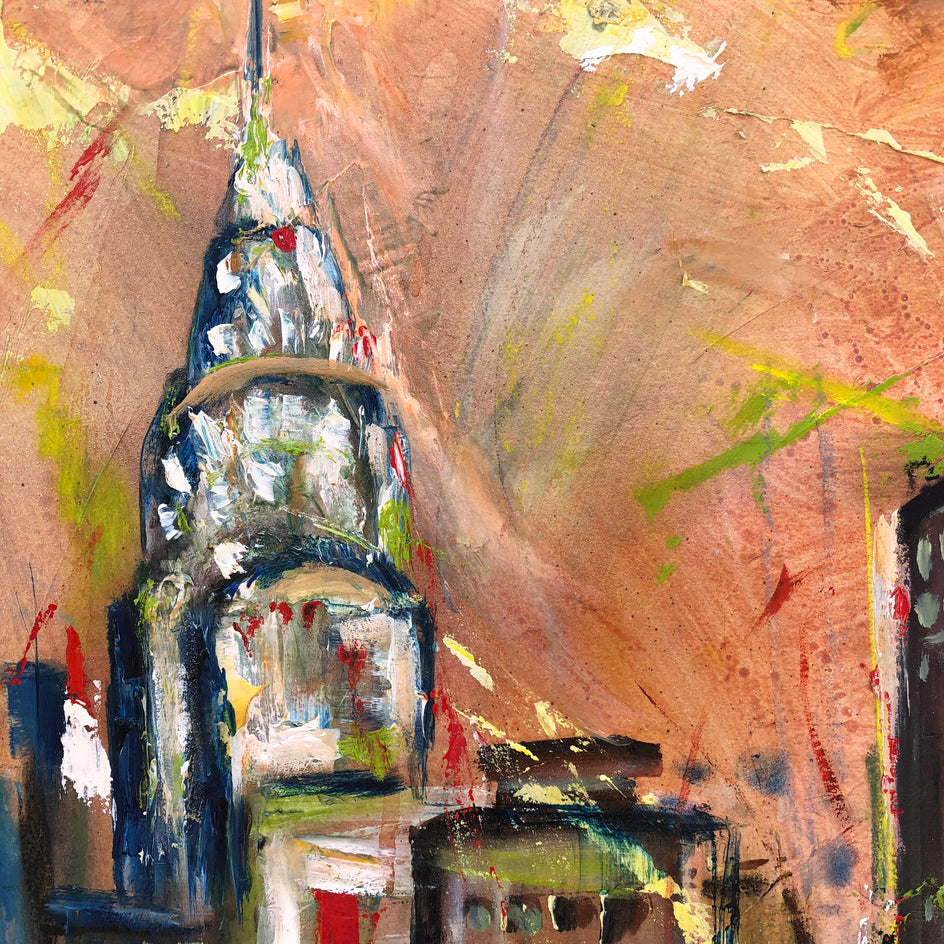 DownTown by Sharon Sieben |  Closeup View of Artwork 