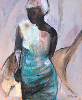 Original art for sale at UGallery.com | Elegant by Sharon Sieben | $1,575 | acrylic painting | 28' h x 22' w