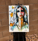 Original art for sale at UGallery.com | Fly Away with Me by Sharon Sieben | $750 | acrylic painting | 24' h x 18' w | thumbnail 3