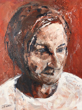 Original art for sale at UGallery.com | In Retrospect by Sharon Sieben | $775 | acrylic painting | 20' h x 16' w