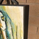 Original art for sale at UGallery.com | Not Happy About That by Sharon Sieben | $475 | acrylic painting | 14' h x 11' w | thumbnail 2