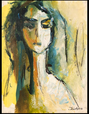 Original art for sale at UGallery.com | Not Happy About That by Sharon Sieben | $475 | acrylic painting | 14' h x 11' w