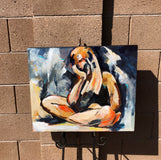 Original art for sale at UGallery.com | Second Thoughts II by Sharon Sieben | $1,075 | acrylic painting | 20' h x 24' w | thumbnail 3