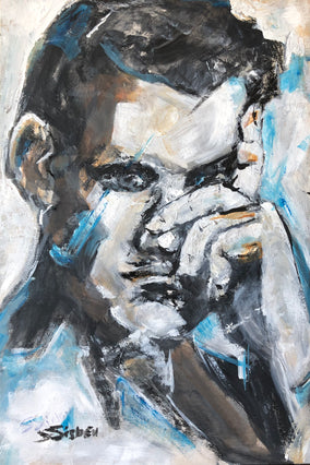 Original art for sale at UGallery.com | Sneak A Peek by Sharon Sieben | $625 | acrylic painting | 18' h x 12' w