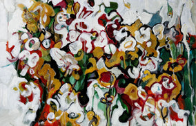 Original art for sale at UGallery.com | Birdsong Is Music by Sheila Grabarsky | $1,725 | acrylic painting | 24' h x 36' w