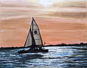 oil painting by Shela Goodman titled At the End of the Day