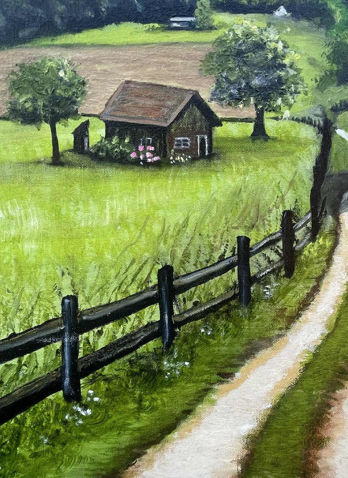 Country Road by Shela Goodman |  Closeup View of Artwork 