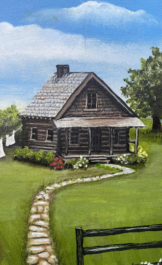 Country Scene by Shela Goodman |   Closeup View of Artwork 