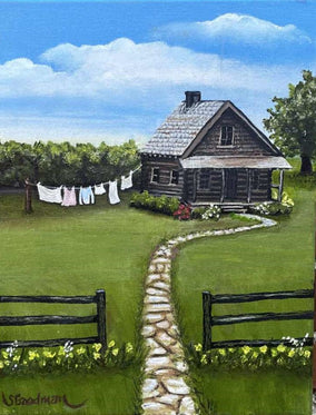 Original art for sale at UGallery.com | Country Scene by Shela Goodman | $300 | oil painting | 14' h x 11' w