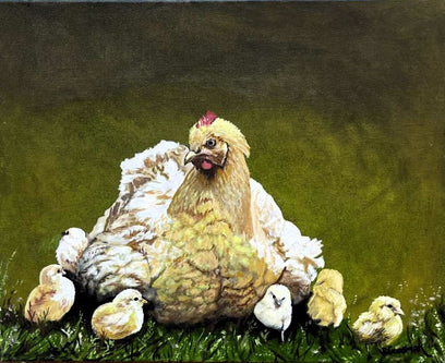 Hen & Chicks by Shela Goodman | Artwork Main Image