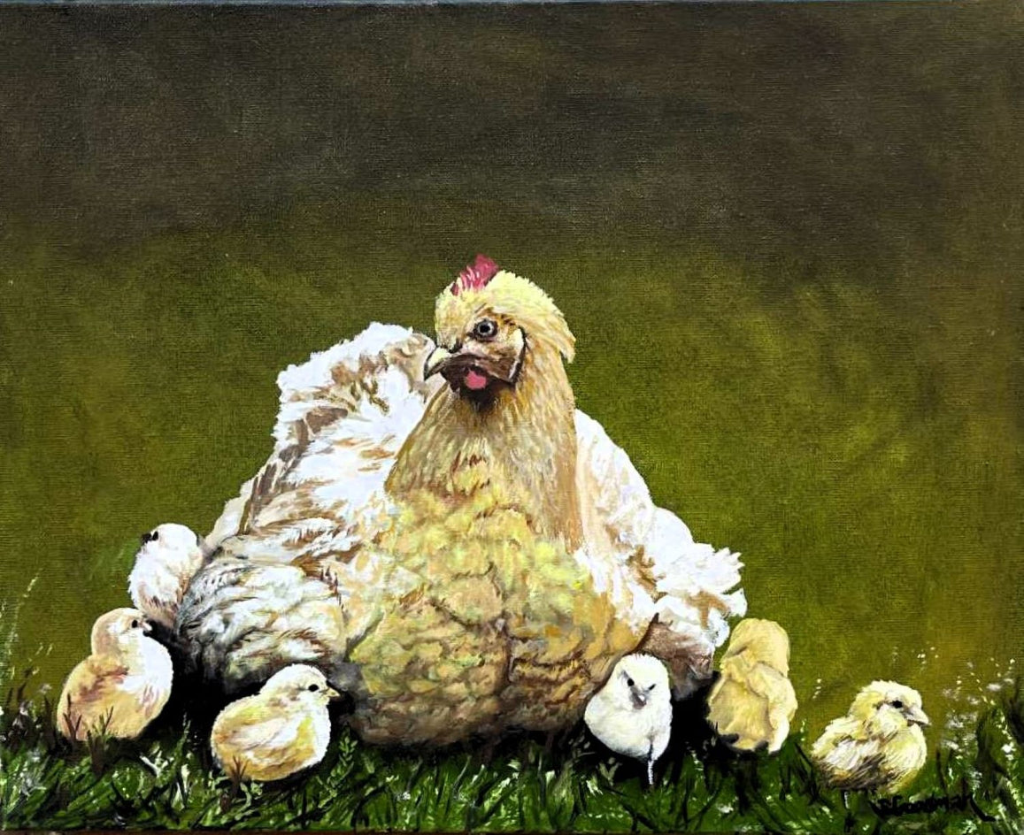 Hen & Chicks by Shela Goodman |  Artwork Main Image 
