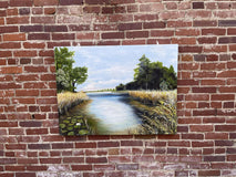 Original art for sale at UGallery.com | Lilypads on the River by Shela Goodman | $2,175 | oil painting | 30' h x 40' w | thumbnail 3