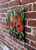 Original art for sale at UGallery.com | Poppies by Shela Goodman | $300 | oil painting | 14' h x 11' w | thumbnail 2