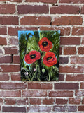 Original art for sale at UGallery.com | Poppies by Shela Goodman | $300 | oil painting | 14' h x 11' w | thumbnail 3