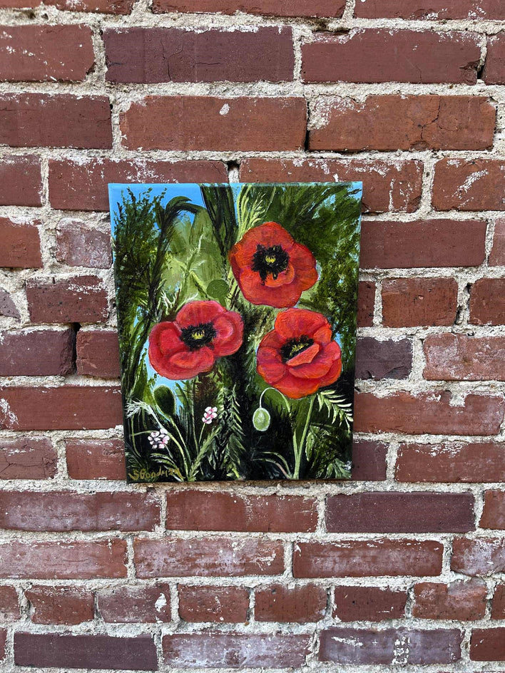 Poppies by Shela Goodman |  Context View of Artwork 