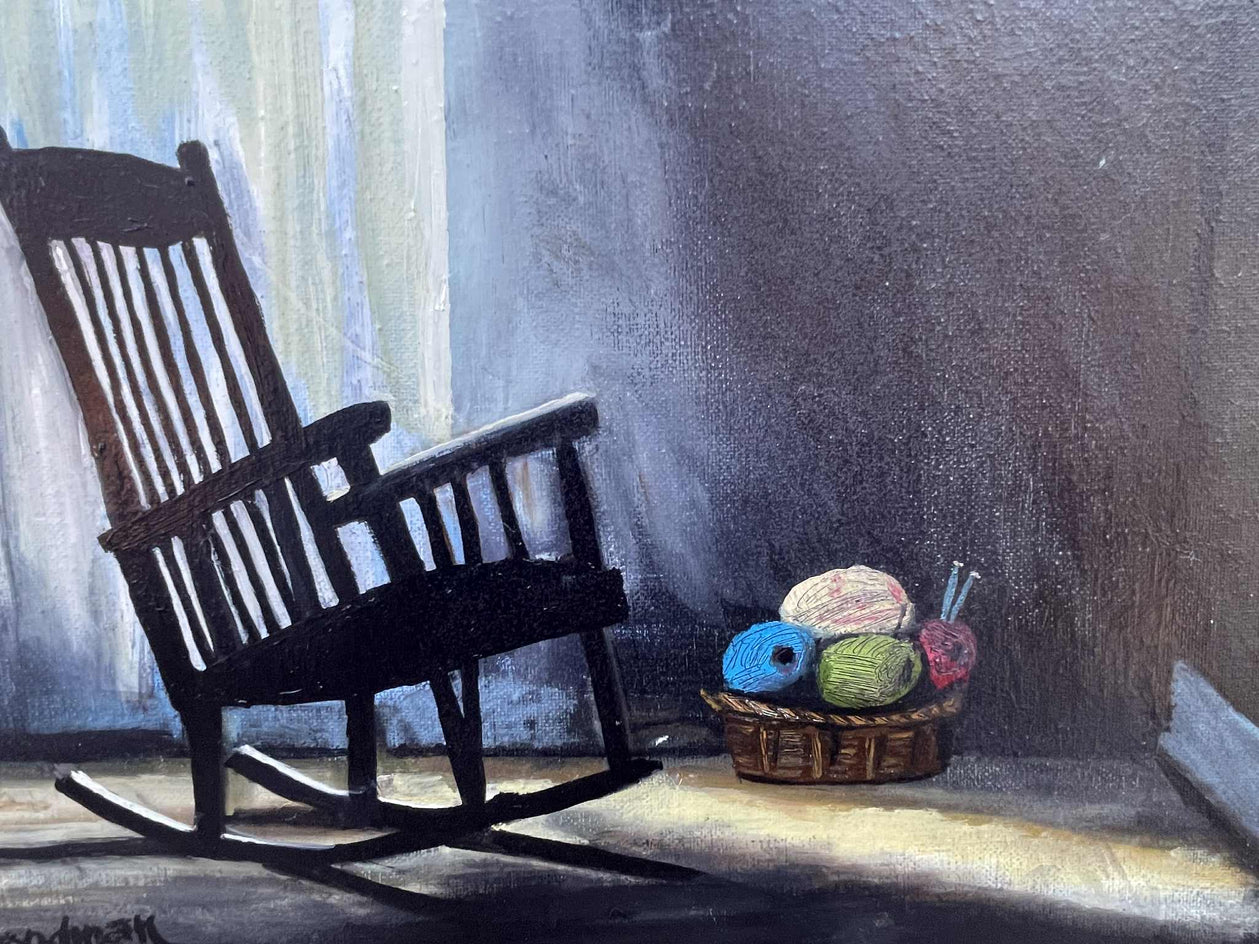 Rocking Chair by Shela Goodman |  Closeup View of Artwork 
