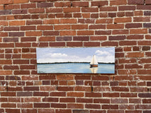 Original art for sale at UGallery.com | Sailboat by Shela Goodman | $1,050 | oil painting | 12' h x 36' w | thumbnail 3