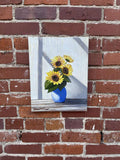 Original art for sale at UGallery.com | Sunflowers by Shela Goodman | $300 | oil painting | 14' h x 11' w | thumbnail 3