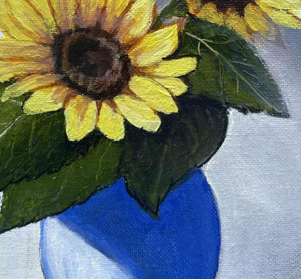 Sunflowers by Shela Goodman |  Closeup View of Artwork 