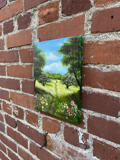 The Path by Shela Goodman |  Side View of Artwork 