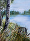 Original art for sale at UGallery.com | Water's Edge by Shela Goodman | $600 | oil painting | 20' h x 16' w | thumbnail 4